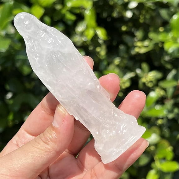 MATROOY 4" Natural Clear quartz Virgin Mary Quartz skull crystal skull Figurines 1PC