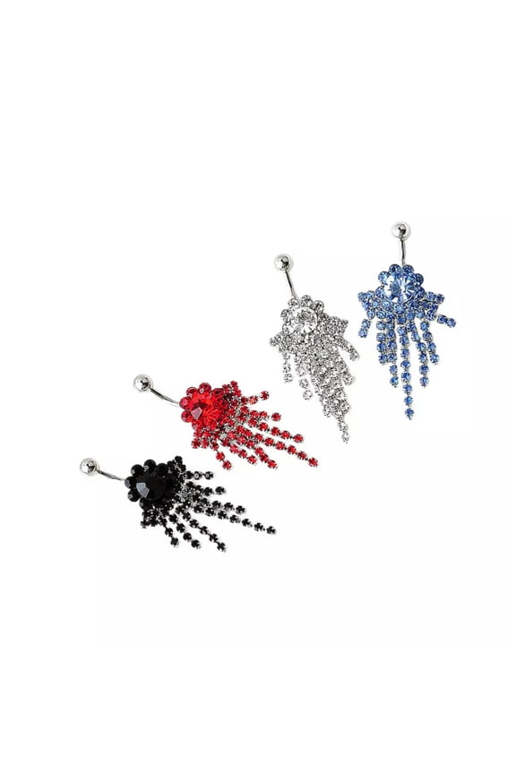 4 Pcs Belly Button Jewelry Belly Barbell Body Piercing Retainers