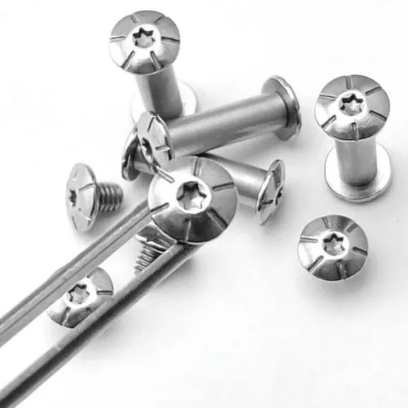 MATROOY 4 Pieces Knife Handle Screws Rivets Nuts Corby Bolts Pins Screws Handle Material-5mm Size 3