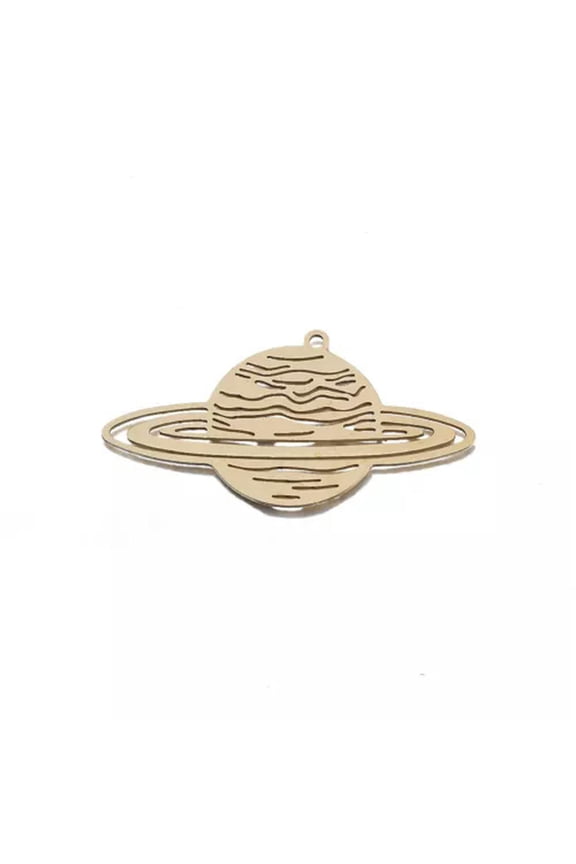4Pcs Solar System Space Sun Star Charms Brass Saturn Pendant Planets For Jewelry-Space Charms