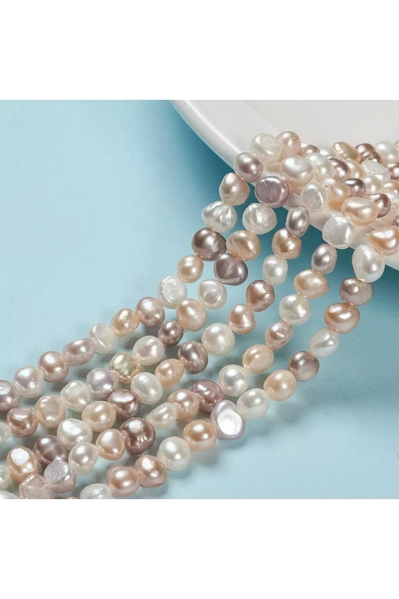 5 strands Freshwater Pearl Beads 4-7mm Loose Nugget Polished 60pcs/strand