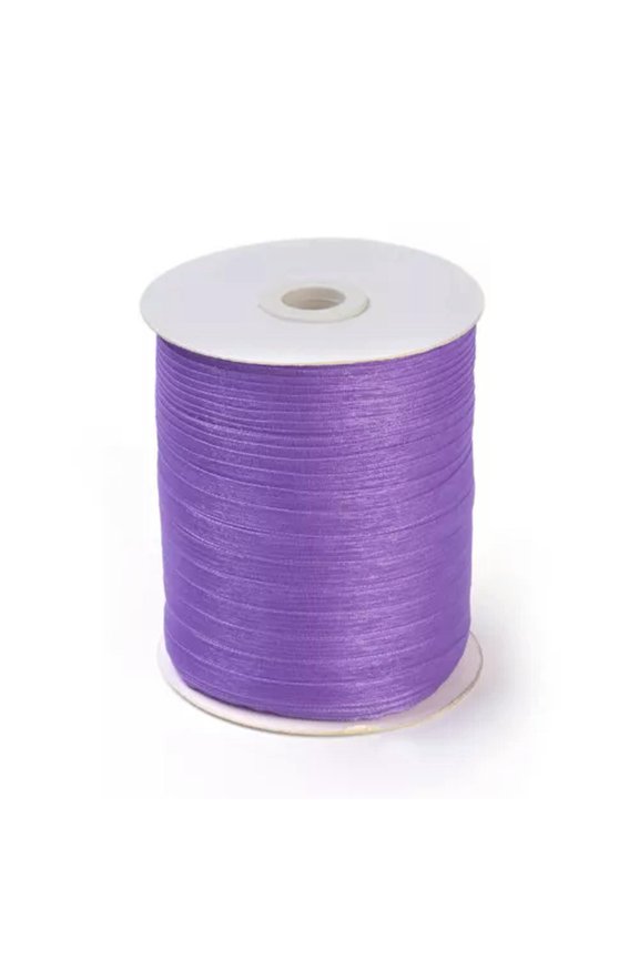 500yards/Roll Sheer Organza Ribbon 6mm for Festive Decoration DIY Crafts-MediumSlateBlue