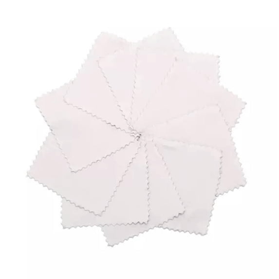 MATROOY 50Pcs Silver Polishing Cloth Cleaner Jewelry Cleaning Cloth Anti-Tarnish Tool wi-Gray