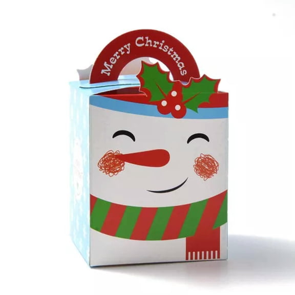 MATROOY 50boxes Christmas Candy Boxes Paper Gift Boxes for Xmas Party Supplies-Snowman