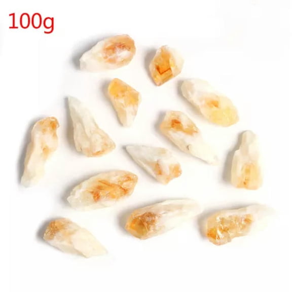 MATROOY 50g/100g Natural Brazil Citrine Stone Rough Rock Quartz Healing Reiki Crystal-100g