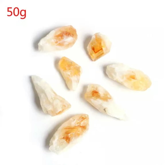 MATROOY 50g/100g Natural Brazil Citrine Stone Rough Rock Quartz Healing Reiki Crystal-50g