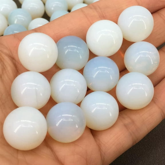 MATROOY 50pcs Wholesale Opalite Stone Ball Quartz Crystal Sphere Healing Gem 15mm