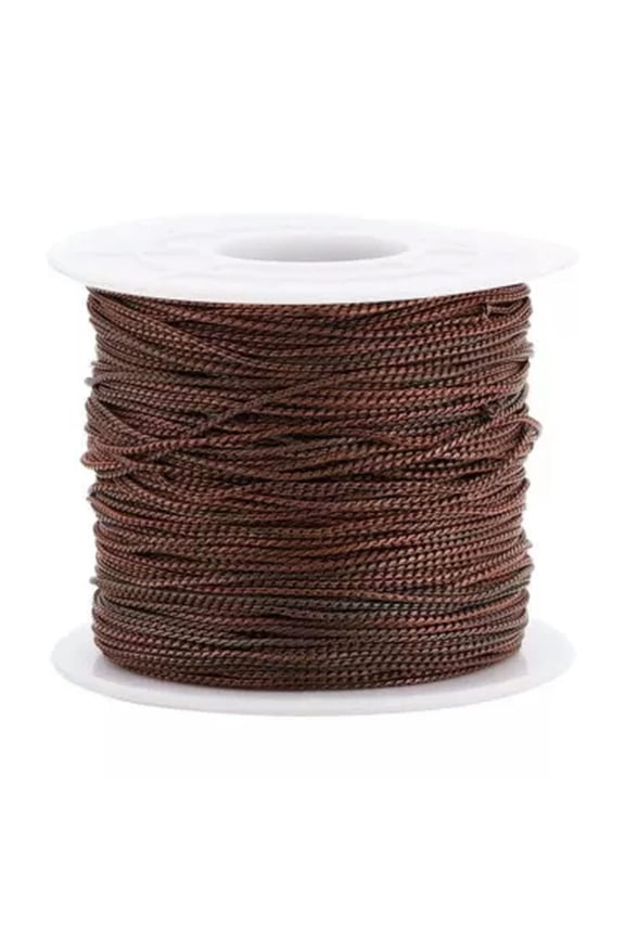 5M/Lot 1MM Necklace Chains Red Copper Snake Chain Extension for DIY Jewelry-Red Copper-5 M