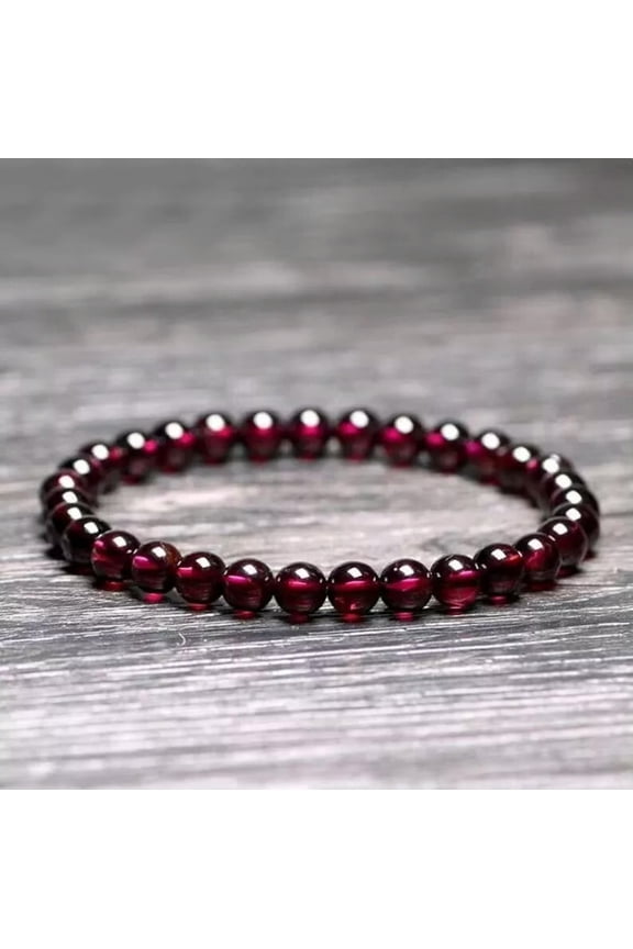 5mm Garnet Gemstone Beads Healing Reiki Chakra Grounding Women Bracelet Gifts