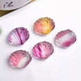thumbnail image 1 of MATROOY 5pc Natural Fluorite Hand Carved Mini Shell Quartz Crystal Reiki Healing, 1 of 6