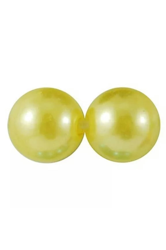 5pcs 30MM Chunky Bubblegum Acrylic Pearl Round Bead DIY Jewelry Bracelet Finding-Yellow