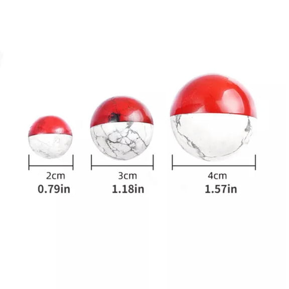 MATROOY 5pcs Natural Stones Red Jasper Storage Ball Fairy Ball Crystal Sphere Mineral-2cm(0.79in)