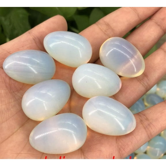 MATROOY 5pcs Opalite Synthetic Mini Egg Quartz Crystal palite Reiki Healing Quality Gem