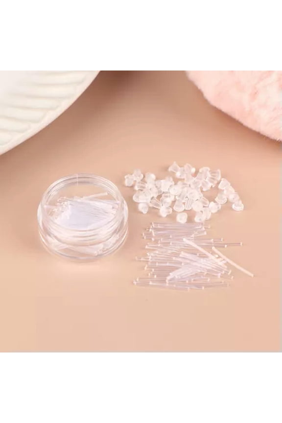 60Pcs/200Pcs Colorful Anti-allergy Plastic Stud Earring Anti-blocking Ear Stick-Stick 200pcs