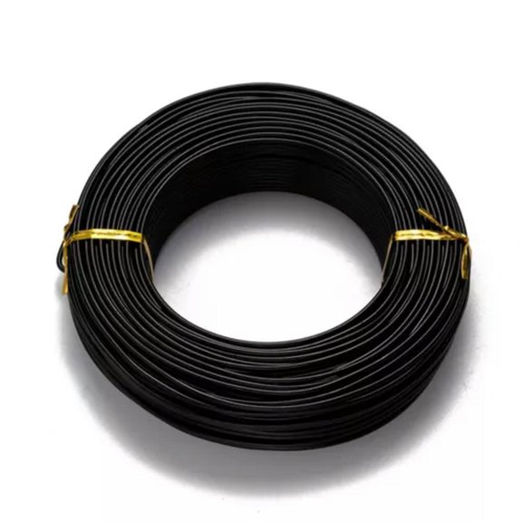 MATROOY 60Yard/Roll Bendable Aluminum Wire Multi-Color Flexible Metal Wire 2mm DIY-Black