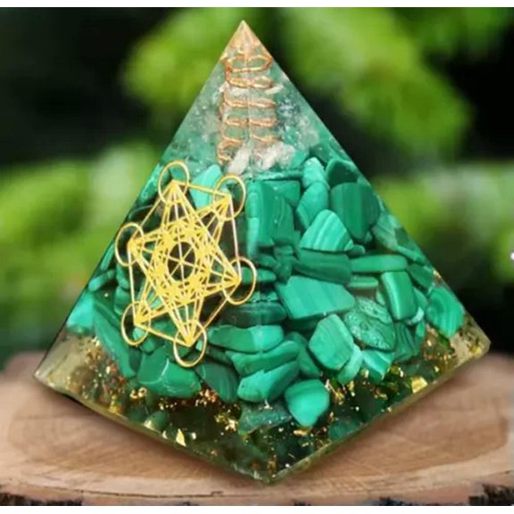 MATROOY 60mm Tree Life Space Crystal Quartz Sphere Orgonite Pyramid Chakra Energy Orgone-Colour 21-6cm