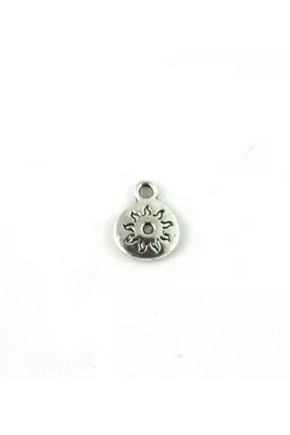 60pcs Tibetan Silver Sun Round Charm