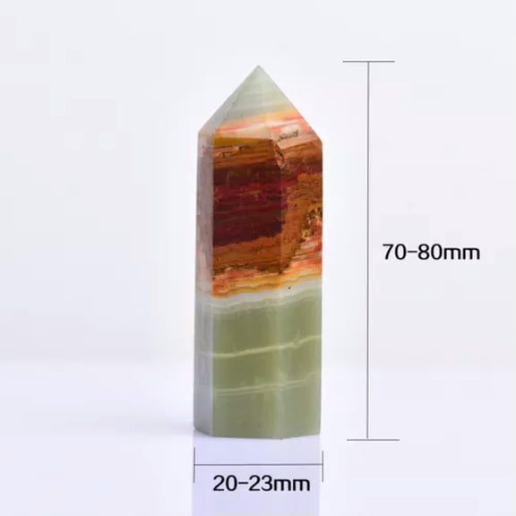 MATROOY 7~10CM Natural Afghanistan Jade Quartz Crystal Point Tower Obelisk Healing Wand-7~8cm