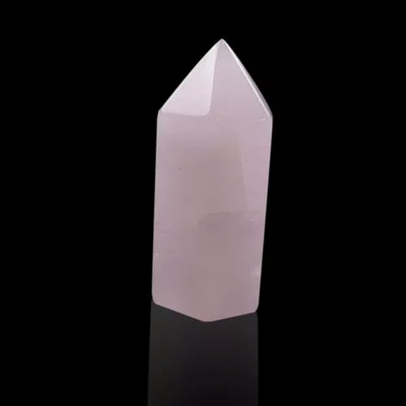 MATROOY 7 Chakra Gemstone Crystal Tumbled Single Point Obelisk Set Reiki Healing-Rose Quartz