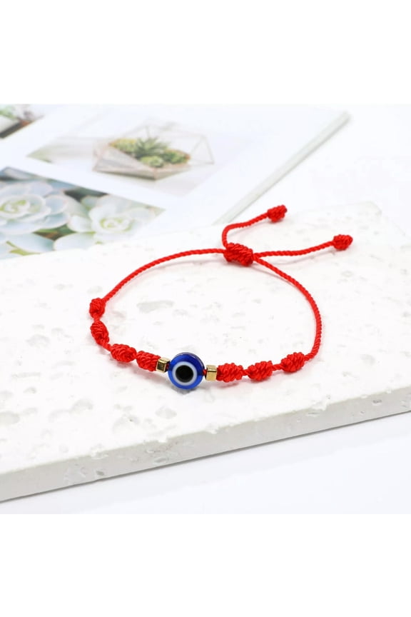 7 Knots Evil eye Red String Protection Lucky Macrame Women Men Bracelet Handmade