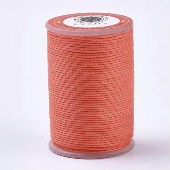 MATROOY 70m/roll Waxed Polyester Cord 1mm Wax-Coated Strings Thread for Braided Bracelet-Tomato