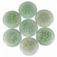 thumbnail image 1 of MATROOY 7Pcs Natural Crystal Palm Stone Engraved Circle Magic Archangel Healing Amulet-Aventurine, 1 of 9