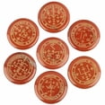 thumbnail image 1 of MATROOY 7Pcs Natural Crystal Palm Stone Engraved Circle Magic Archangel Healing Amulet-Red Jasper, 1 of 9