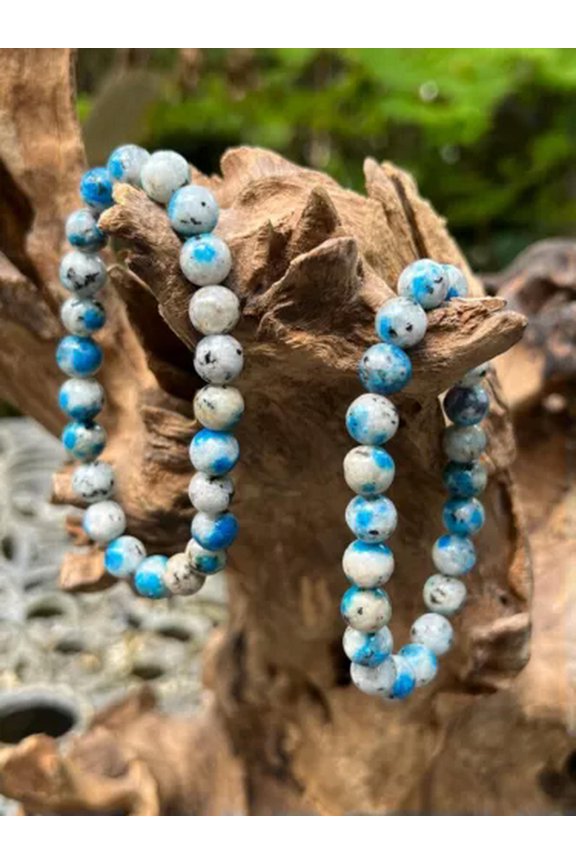 8-10mm Stretchy Stone Bracelets Assorted Natural Gemstone Beads Healing Reiki-K2 Azurite