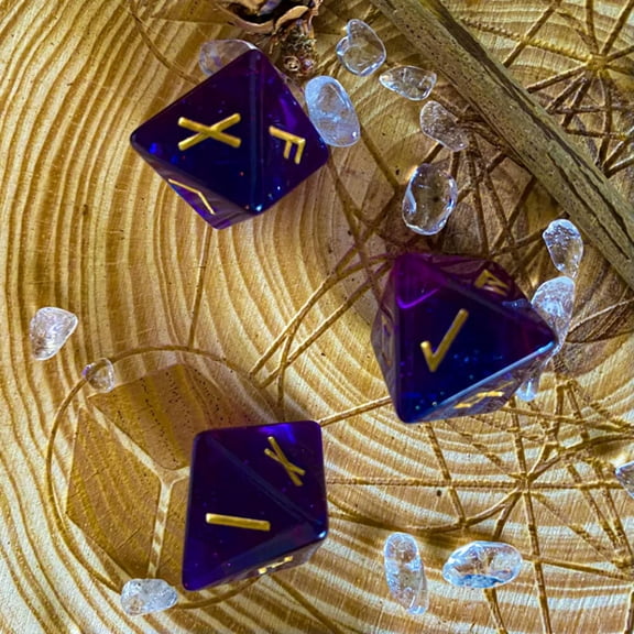 MATROOY 8 Sides Star Rune Dice Set Western Occult Divination Tool