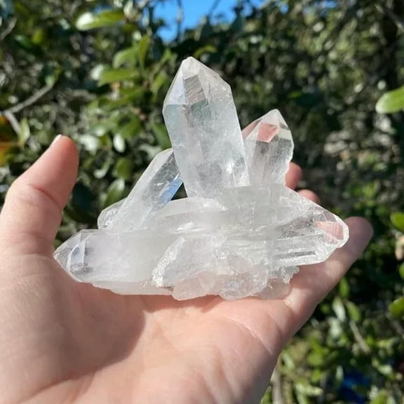 MATROOY 80-100g Clear Quartz Crystal Healing Cluster Natural Mineral Rocks Specimen Gift