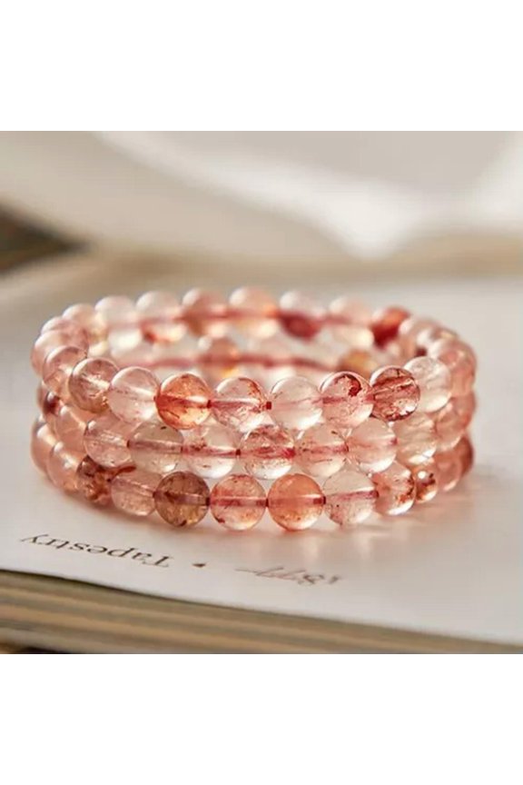 8mm Stretchy Crystal Bracelets Assorted Natural Gemstone Beads Healing Reiki-Hematoid Quartz