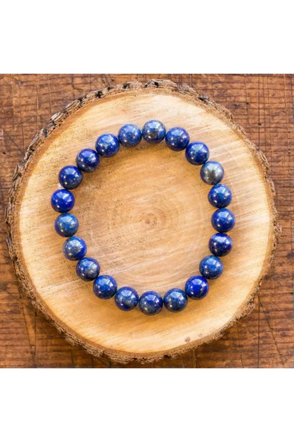 8mm Stretchy Crystal Bracelets Assorted Natural Gemstone Beads Healing Reiki-Lapis Lazuli