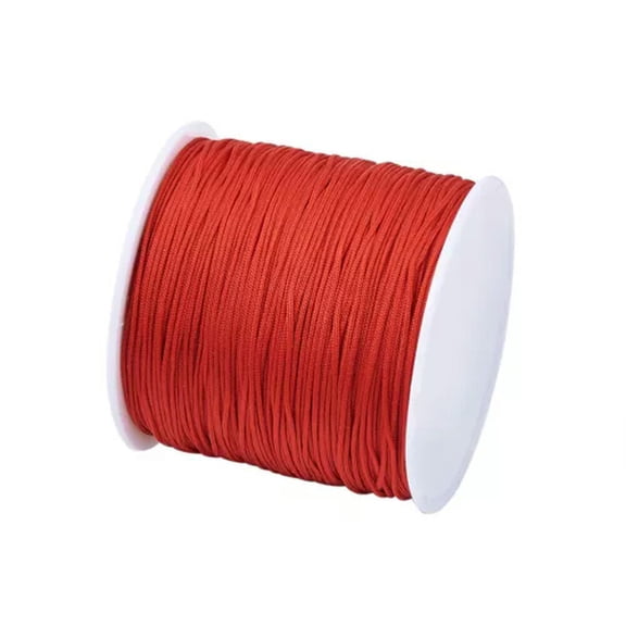 MATROOY Braided Nylon Beading String Knotting Cords 0.8mm Multi-Color Bracelets Jewelry-Red