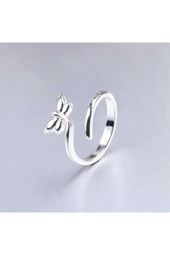 925 Silver Color Insect Ring Size Open Adjustable Fashion Women Jewelry-Silver-Adjustable