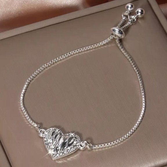 MATROOY Beautiful Rhinestones Love Draw Bracelet Jewelry