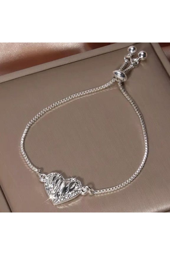 Beautiful Rhinestones Love Draw Bracelet Jewelry
