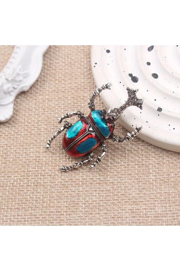 Beetle Brooch Oil Drip Enamel Insect Pin Men's Fashion Jewelry