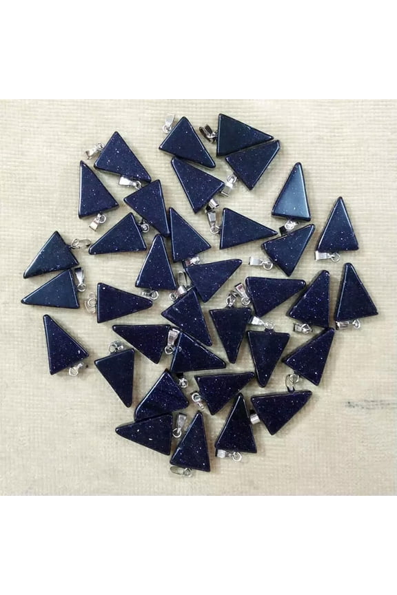 Blue Sand Stone Triangle Shape Charms Pendant 50pcs/lot for Jewelry Making