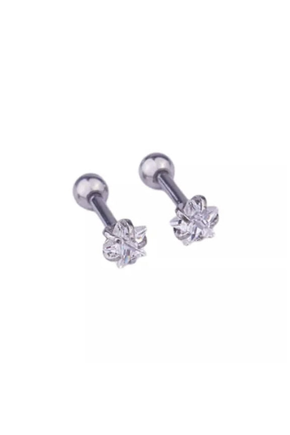 Body Piercing Jewelry Cartilage Earring Stud Screw Ball Back Piercing Stud Gifts-silver 4mm