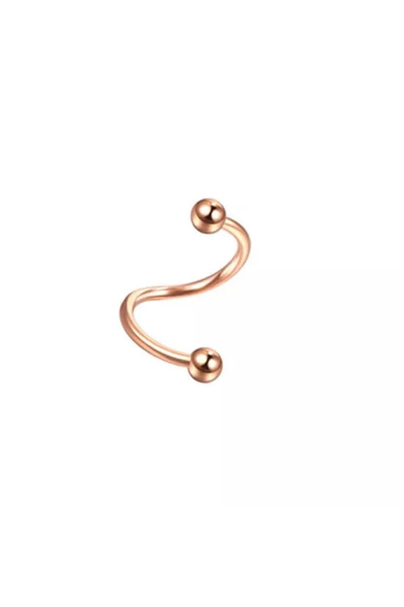 Body Piercing Ring Ear Stud Body Piercing Lip Ring Brow Ring Nose Ring Hip Hop --rose gold-spherical