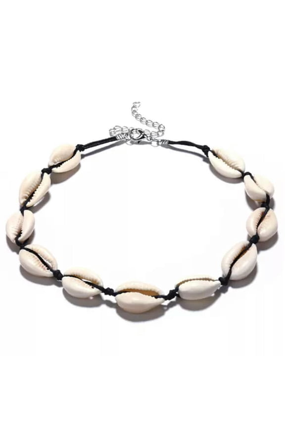 Bohemian Sea Shell Conch Pendant Necklace Collar Choker Beach Charm JewelrY~IM-Black