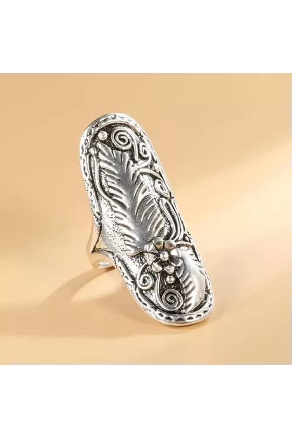 Boho 925 Sterling Silver Gypsy Ethnic Retro Vintage Tibetan Tibet Ring Size 6.5