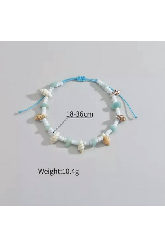 Boho Shell Pearl Rice Bead Summer Beach Anklet Bracelet Foot Chain Unisex Gift-Shell Anklet#2