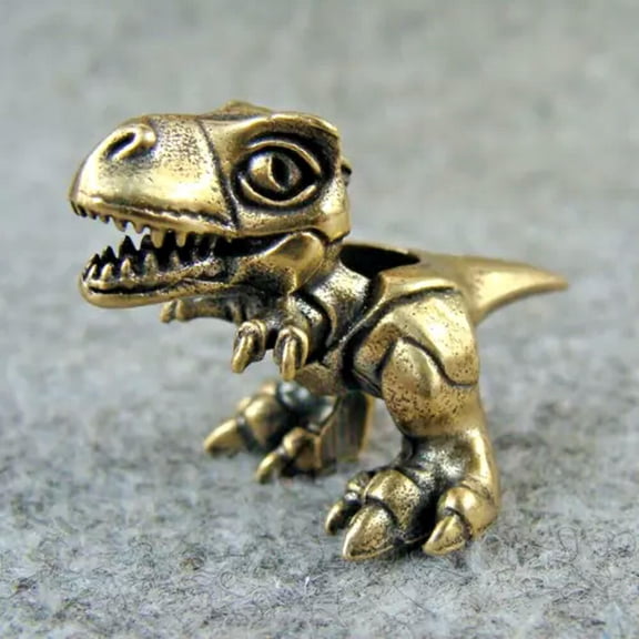 MATROOY Brass Dinosaur Shape Knife Tool Lanyard Bead Paracord Beads Bracelet Beads