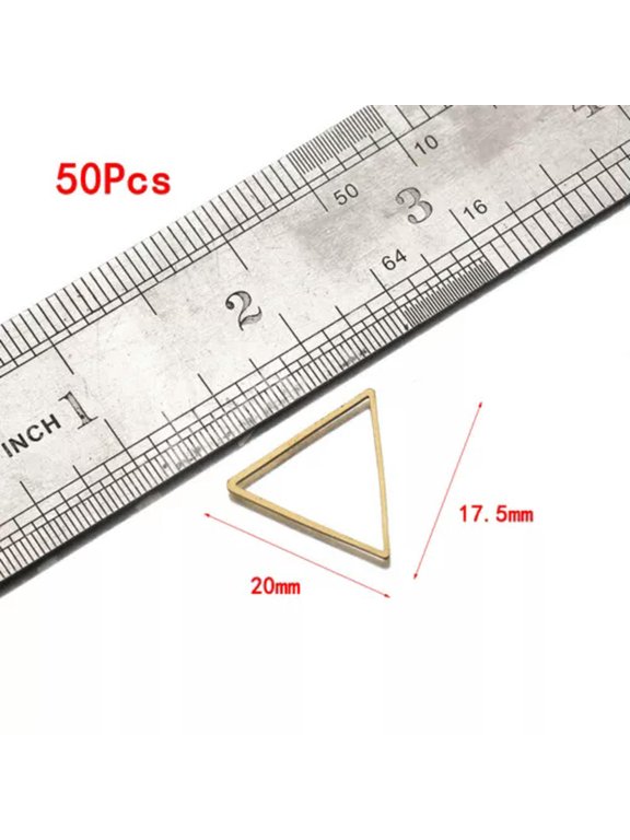 Brass Hollow Triangle Frame Charms Pendant Connectors For Diy Earring Jewelry-20x17.5mm (50Pcs)