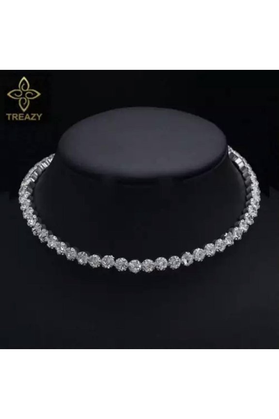 Bridal Fashion Crystal Rhinestone Choker Necklace Jewelry-CJ-1001