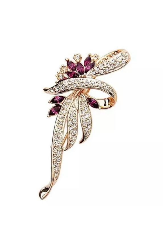 Brooch Pin Diamond Corsage Suit Pin Gift-Gold
