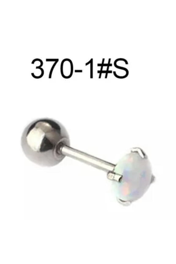 Cartilage Earrings Stud Rook Piercing Opal Gem Ball Flat Back Tragus Nose Helix-3701#S-4mm