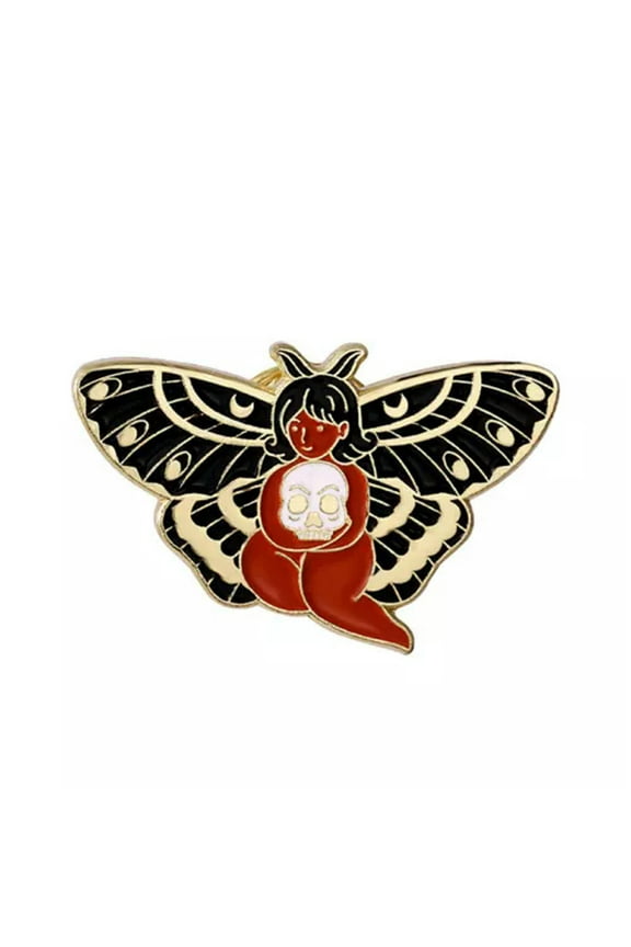 Cartoon Enamel Brooch Pin Insect Animals Colorful Butterflies Moth Shape Brooch-XZ7098