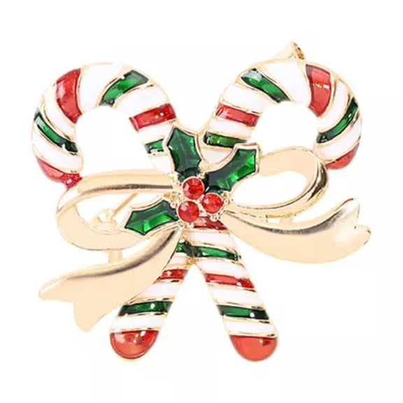 MATROOY Christmas Crystal Santa Claus Brooch Pin Enamel Tree Snowman Xmas Jewelry Gift•-H